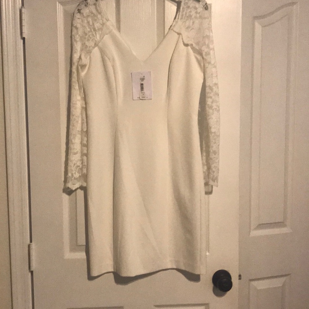 Long sleeve white dress